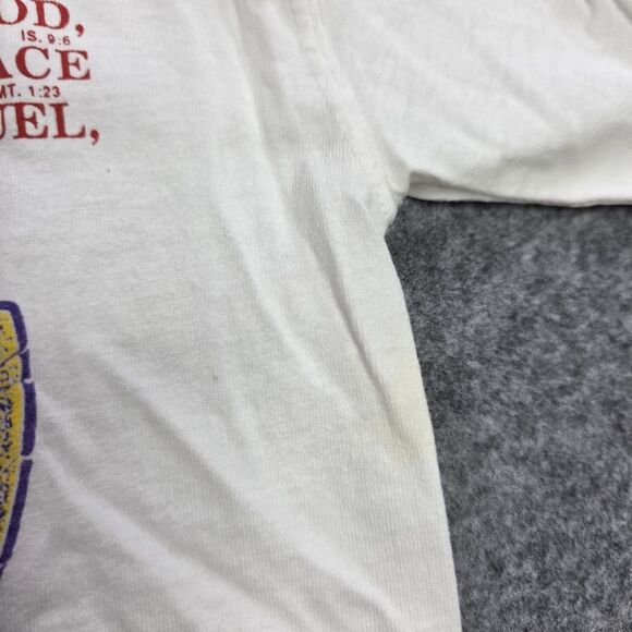 Vintage AND YOU SHALL CALL NAME Jesus Shirt Mens XS Religious Christian 90s - Picture 6 of 12